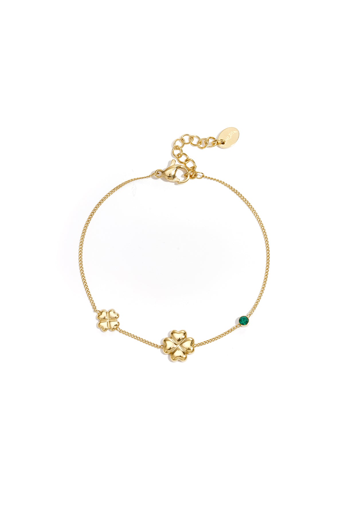 Roestvrijstalen bedelarmbanden met klavertje vier, eenvoudige dagelijkse serie, dames sieraden
