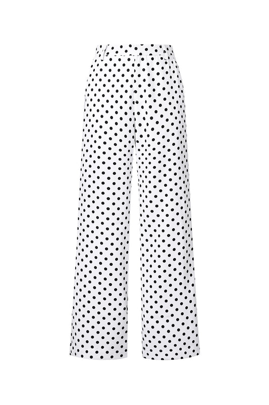 Dames witte Polkadot broek