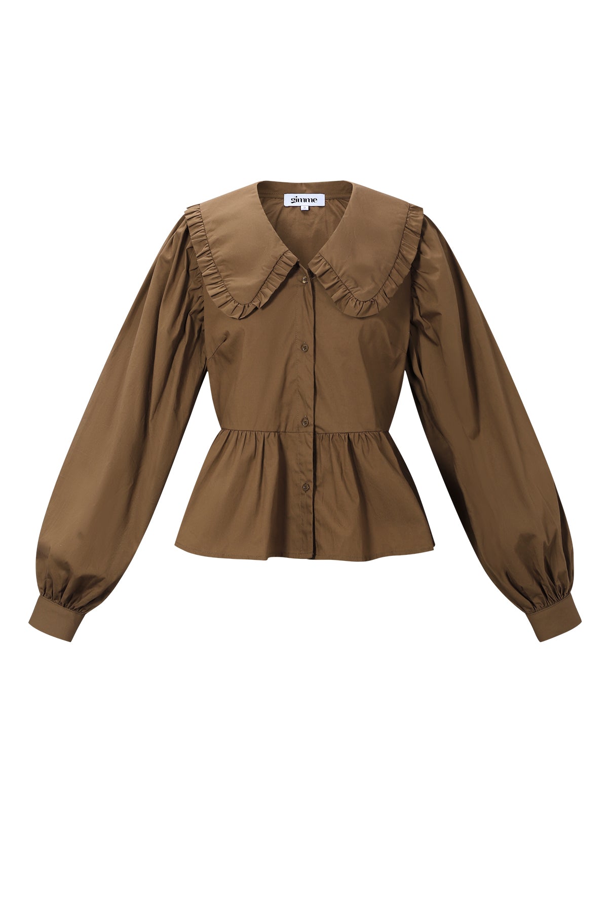 Katoenen blouses met kraag