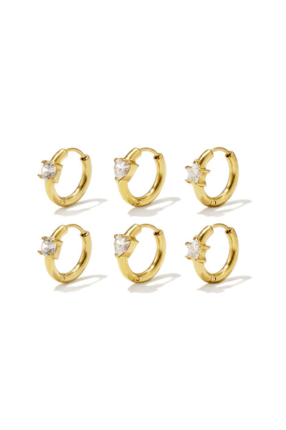 Roestvrijstalen oorbellen setjes Circle Simple Daily Simple serie dames sieraden
