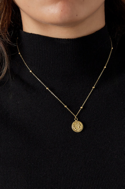 Gouden Ketting met munt charm