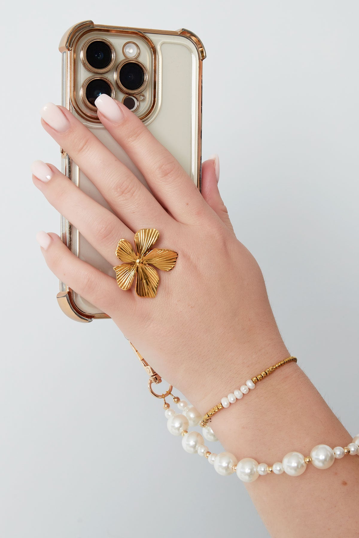 Telefoonkoord golden pearl 