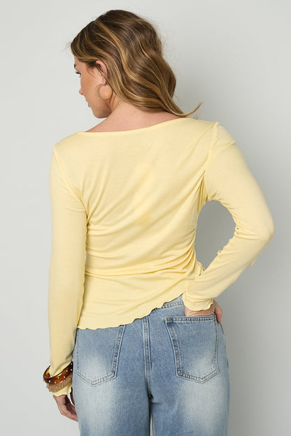 Golden hour ruched top