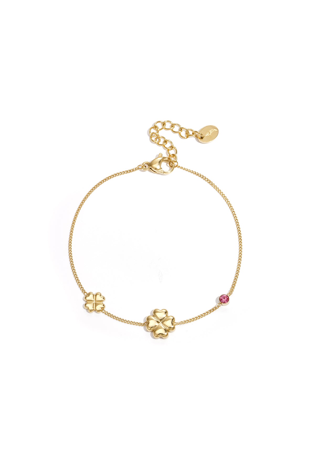 Roestvrijstalen bedelarmbanden met klavertje vier, eenvoudige dagelijkse serie, dames sieraden