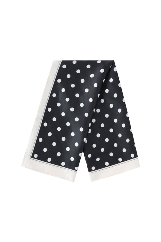 Zwart wit Polka dot zomersjaal 