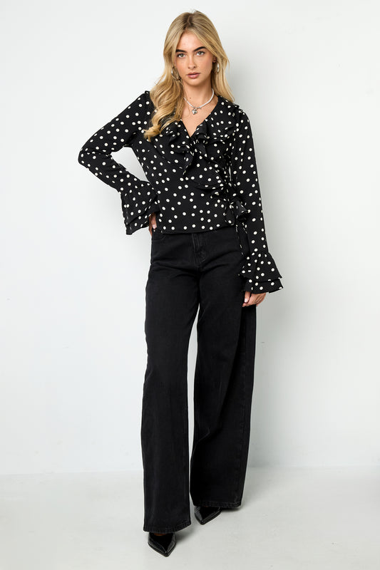 Blouse met stippen