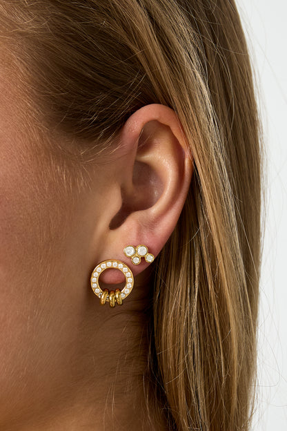Oorbellen met ronde steentjes