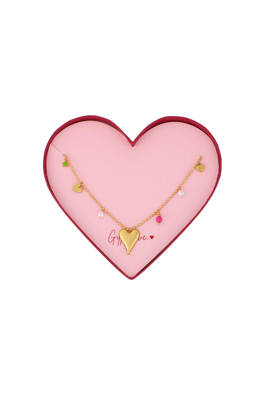gift of love stainless steel ketting