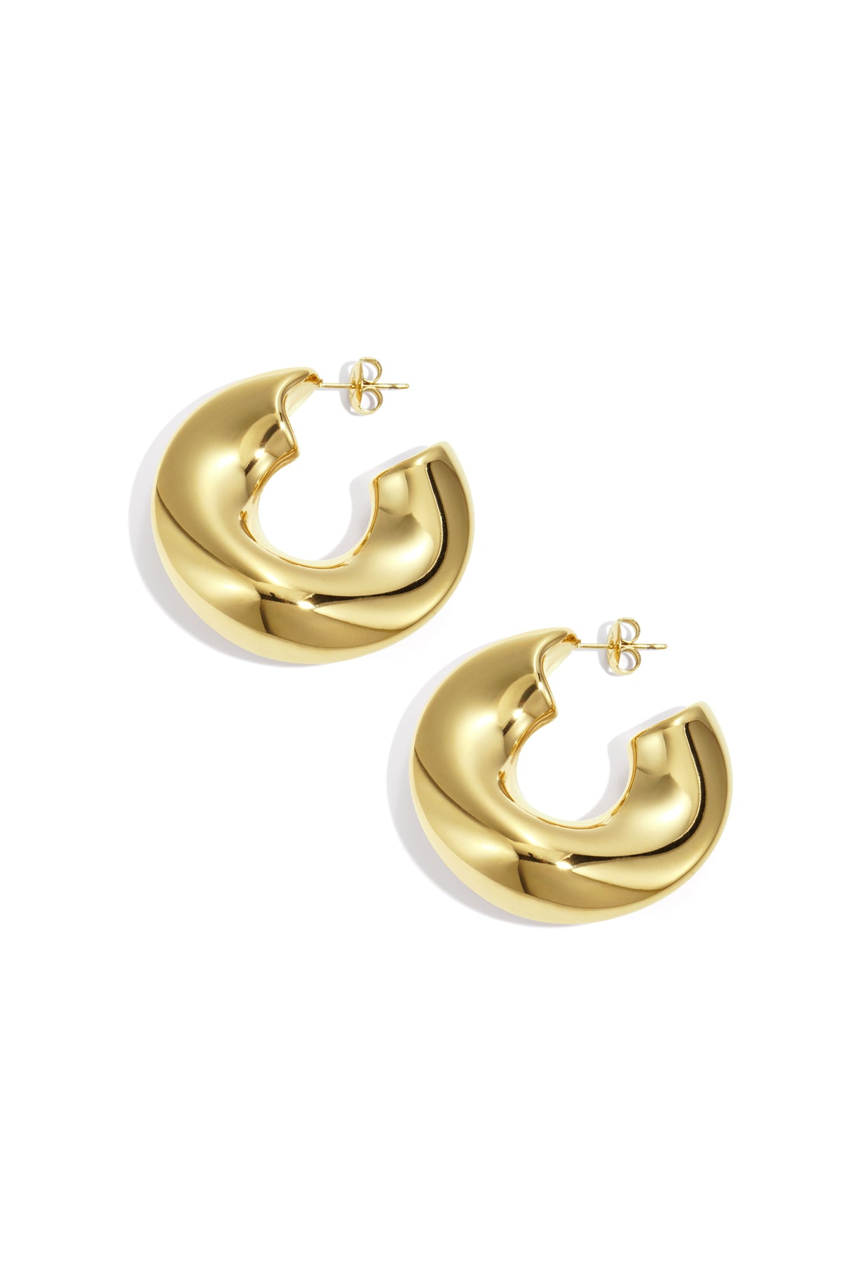 Bold statement hoop oorbellen Goud