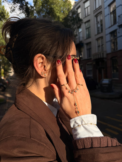 Round Stones ring chain