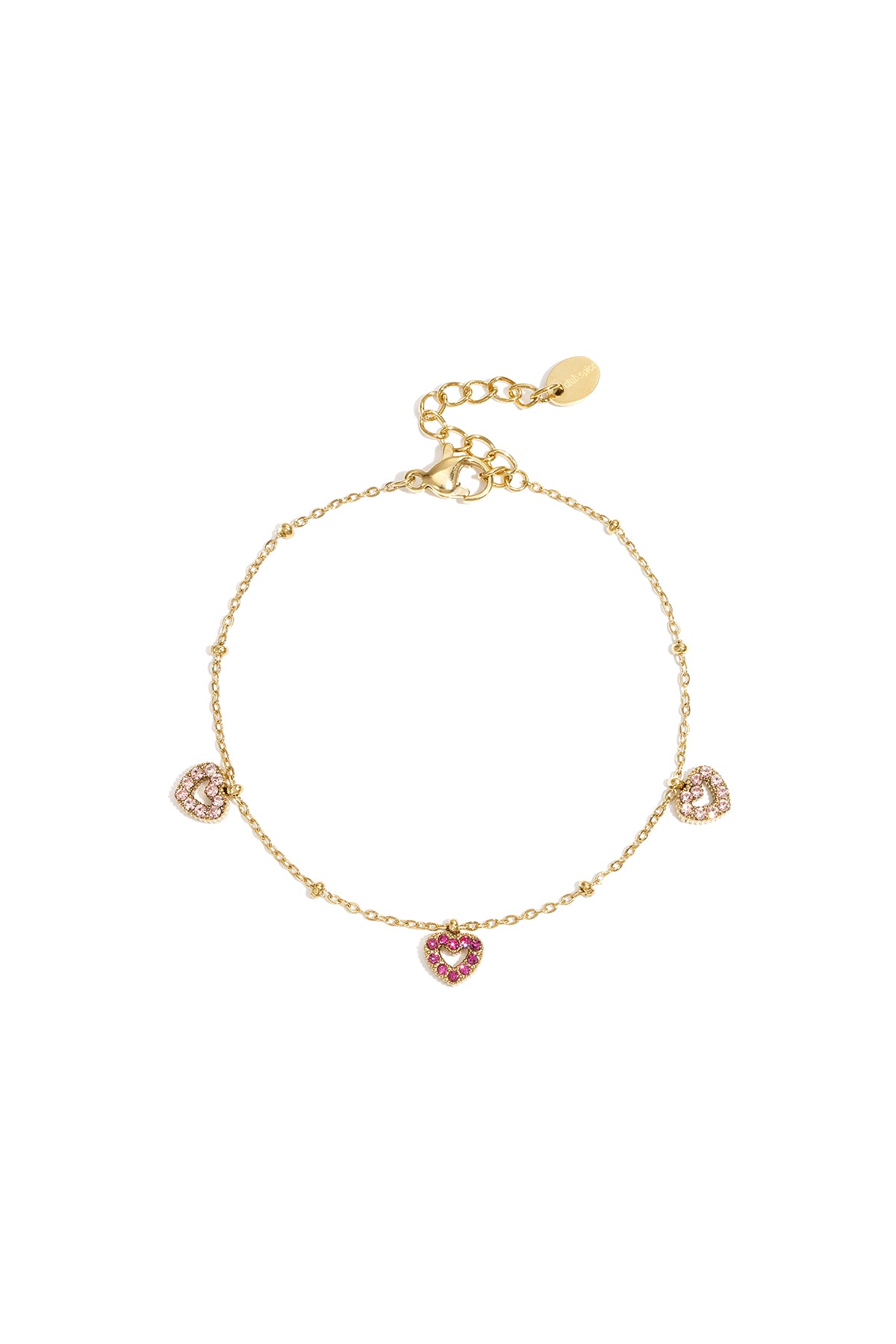 Roestvrijstalen bedelarmbanden met hartje, eenvoudige dagelijkse serie, dames sieraden