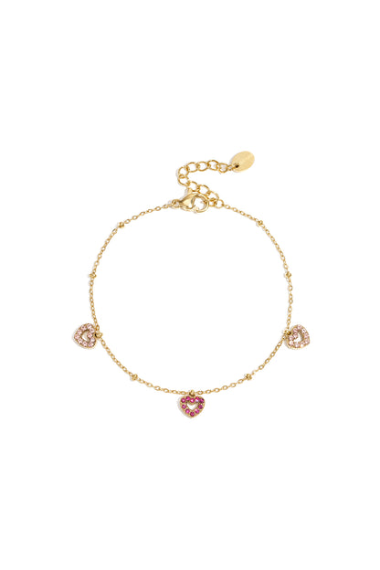 Roestvrijstalen bedelarmbanden met hartje, eenvoudige dagelijkse serie, dames sieraden