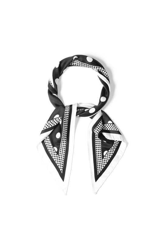 Zwart-wit polkadot sjaaltje dames accessoire