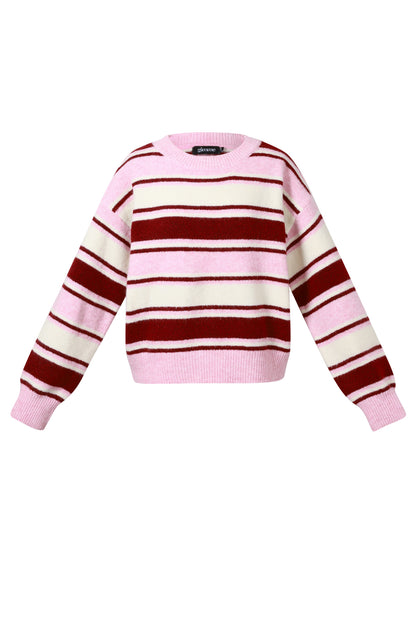 Polyestervezel (polyester) Gebreide truien Strepen Casual Herfst/Winterkleding