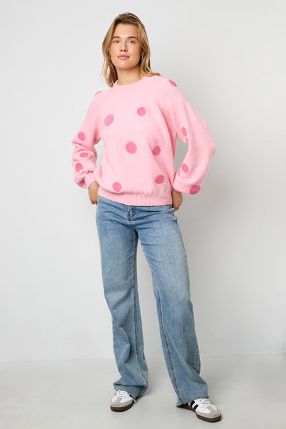 Polyestervezel (polyester) Gebreide truien Stippen Casual Herfst/Winterkleding