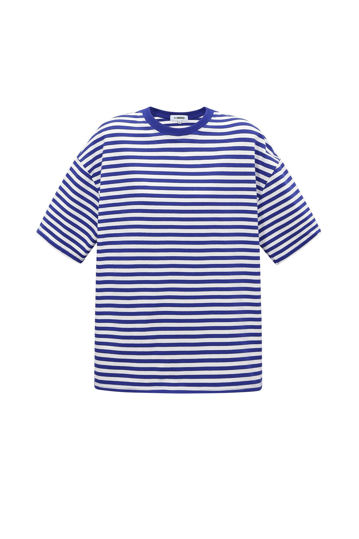 Het kleurrijke gestreepte T-shirt