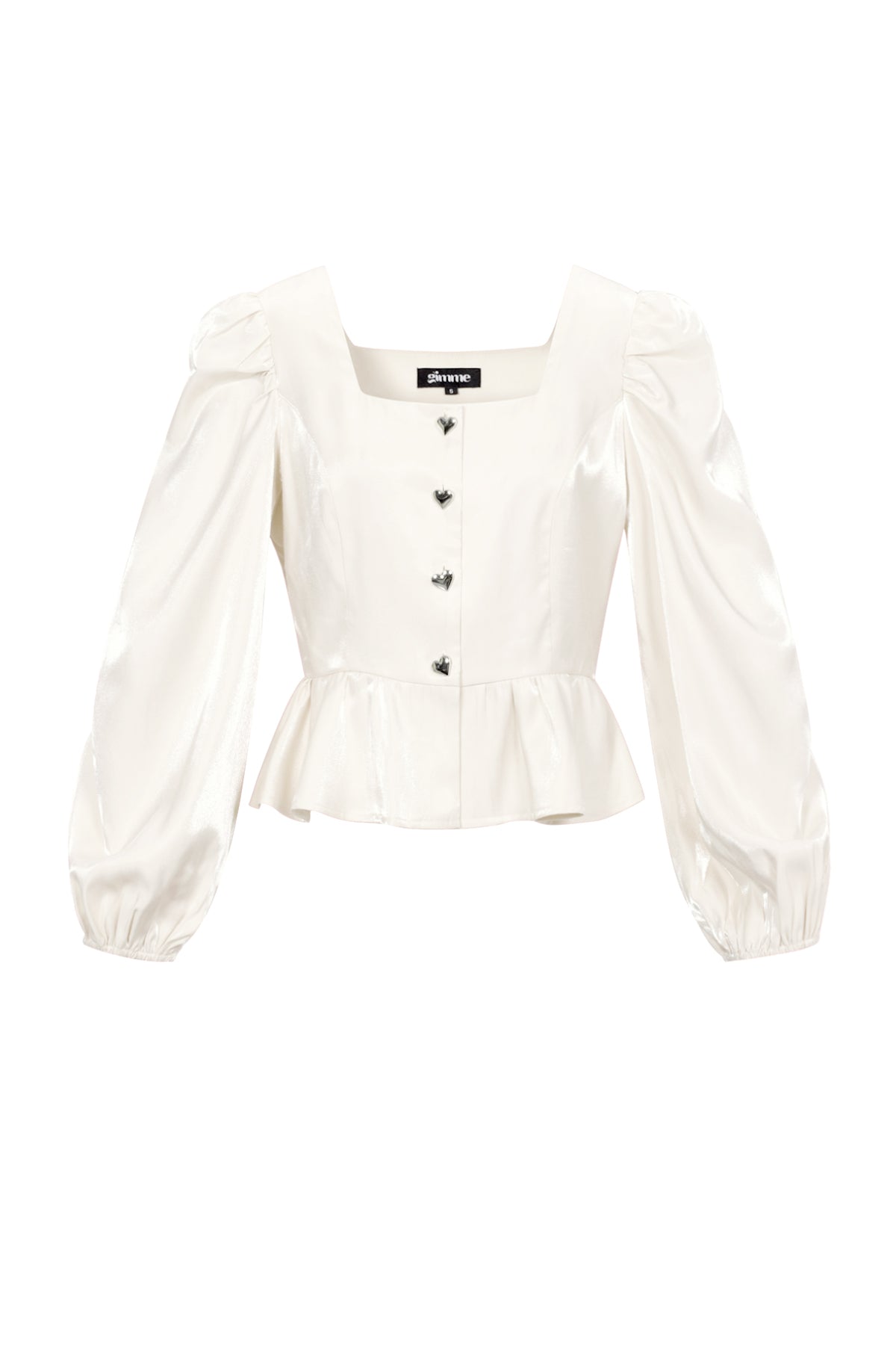 Witte Romantisch blouse
Met hart knopen 