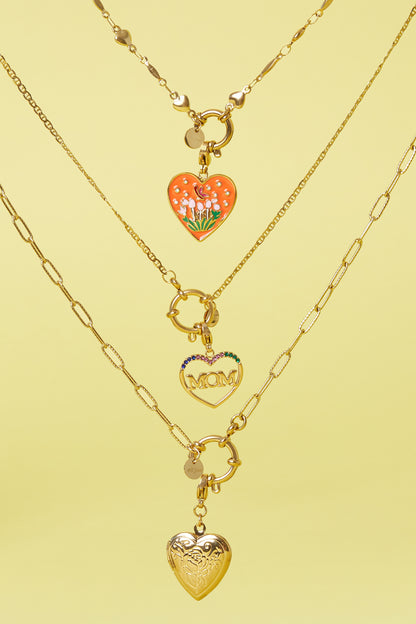 Sieraden bedel hart hanger mom DIY