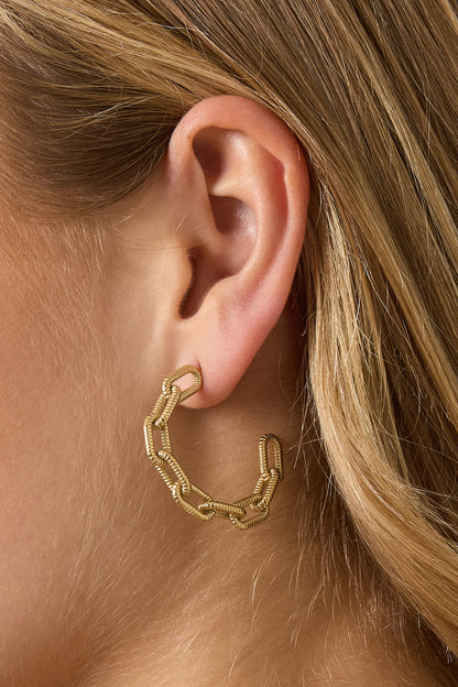 Dames sieraden schakel hoops 