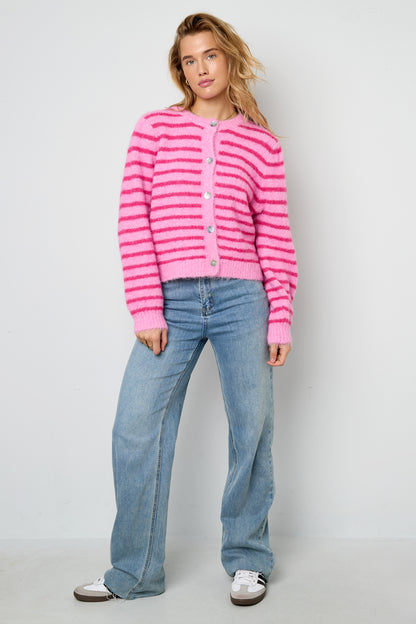 Polyestervezel (polyester) Gebreid vest Strepen Casual Herfst/Winterkleding