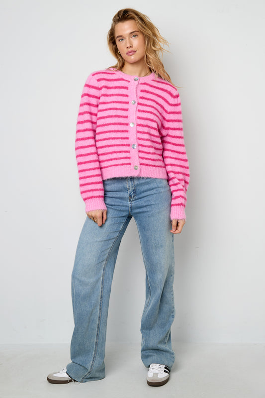 Polyestervezel (polyester) Gebreid vest Strepen Casual Herfst/Winterkleding