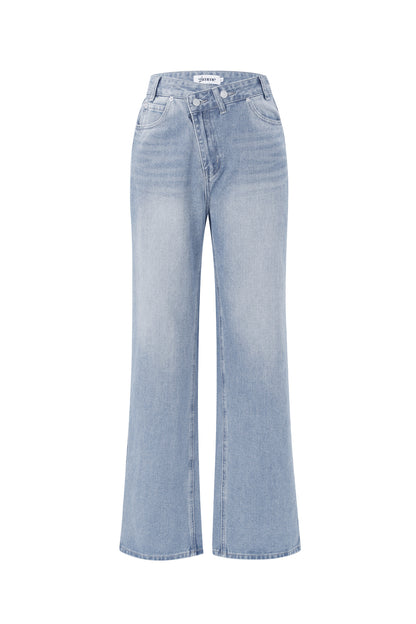 Denim jeans zip up