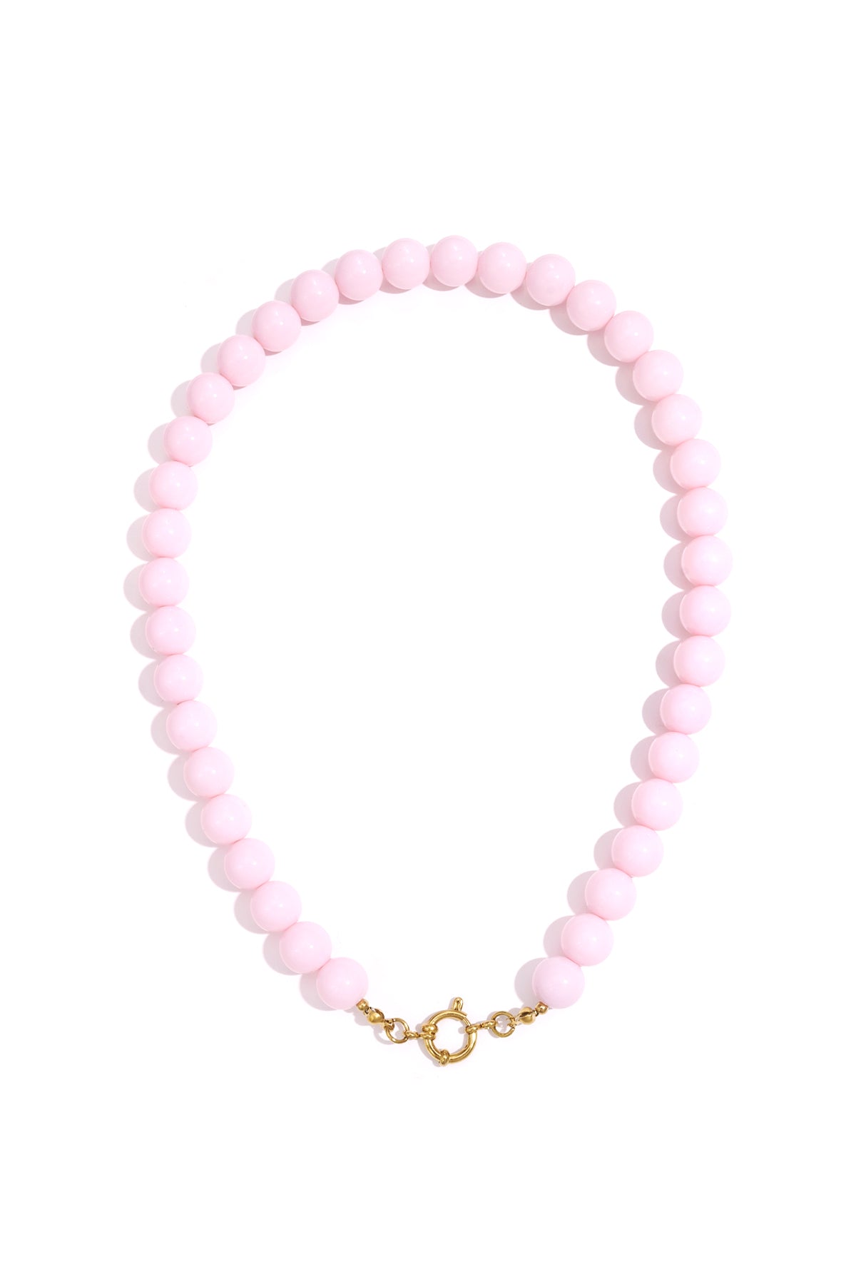 Ketting met kralen en frontsluiting-12mm