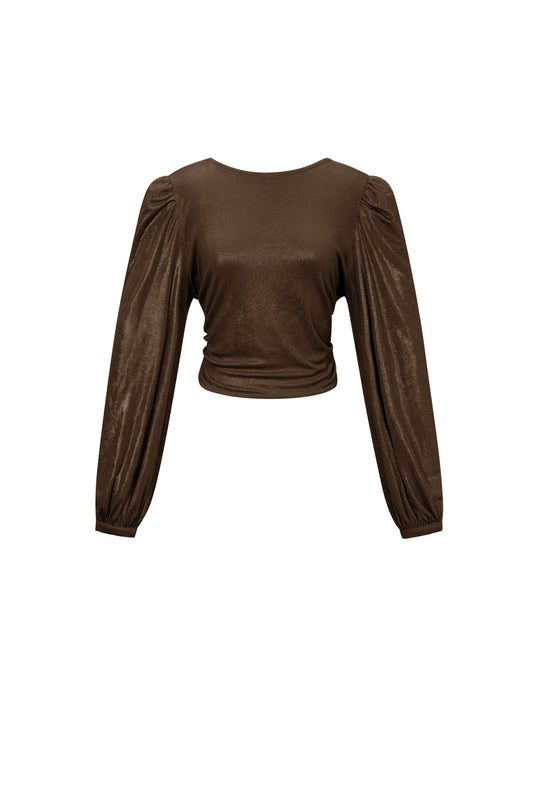 Polyestervezel (polyester) Tops met lange mouwen Effen kleur Sexy herfst/winterkleding