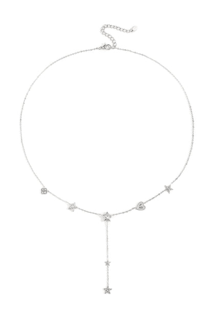 Zilveren Y ketting voor dames 