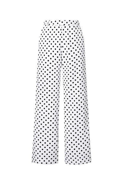 Dames witte Polkadot broek