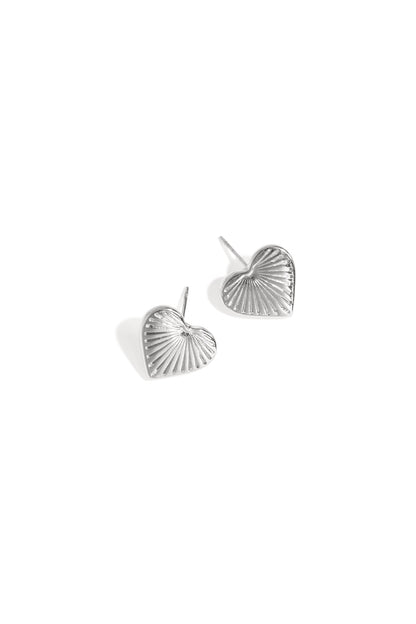 Oorbellen van roestvrij staal met hartjes, Daily Daily Simple Series, damessieraden