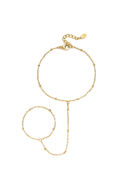 Hand chain met bolletjes details