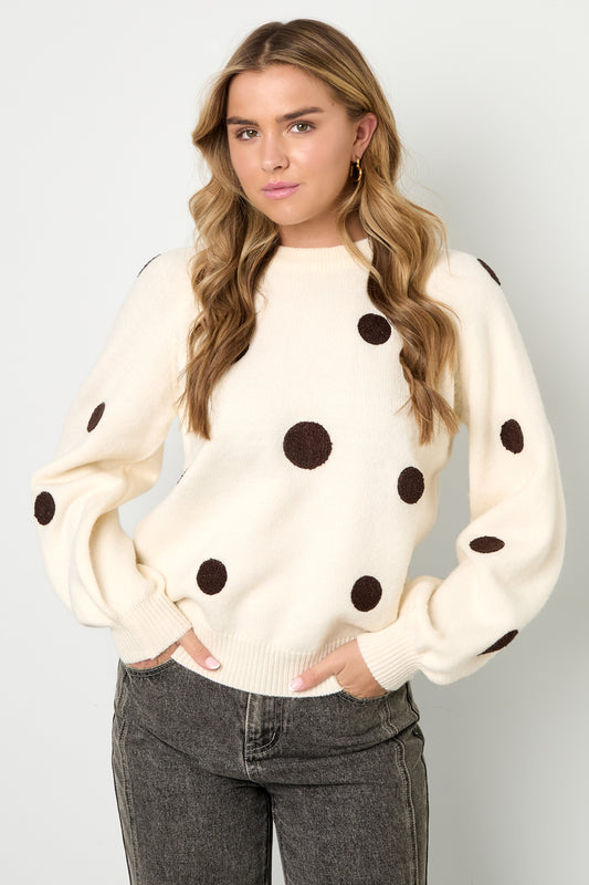 Polyestervezel (polyester) Gebreide truien Stippen Casual Herfst/Winterkleding