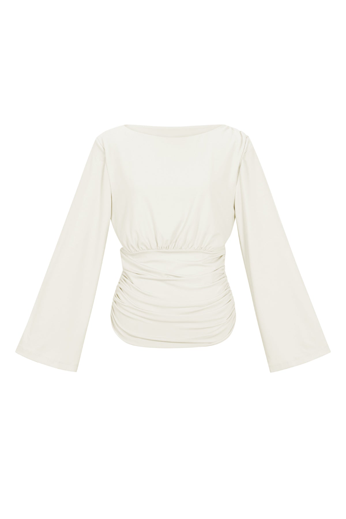 Getailleerde top met uitlopende mouwen