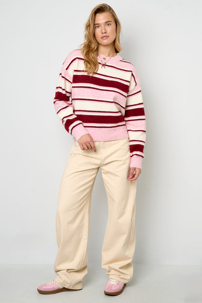 Polyestervezel (polyester) Gebreide truien Strepen Casual Herfst/Winterkleding