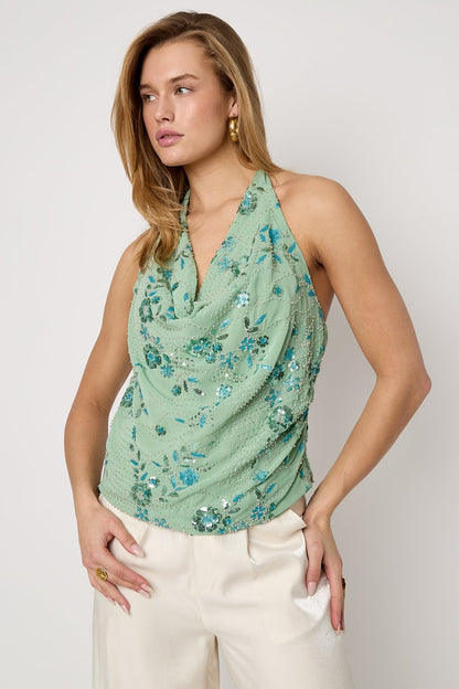 Ocean glow haltertop