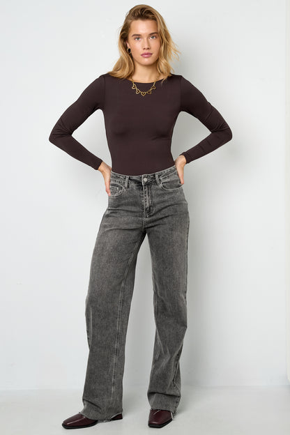Shapewear lange mouwen bodysuit bruin 
