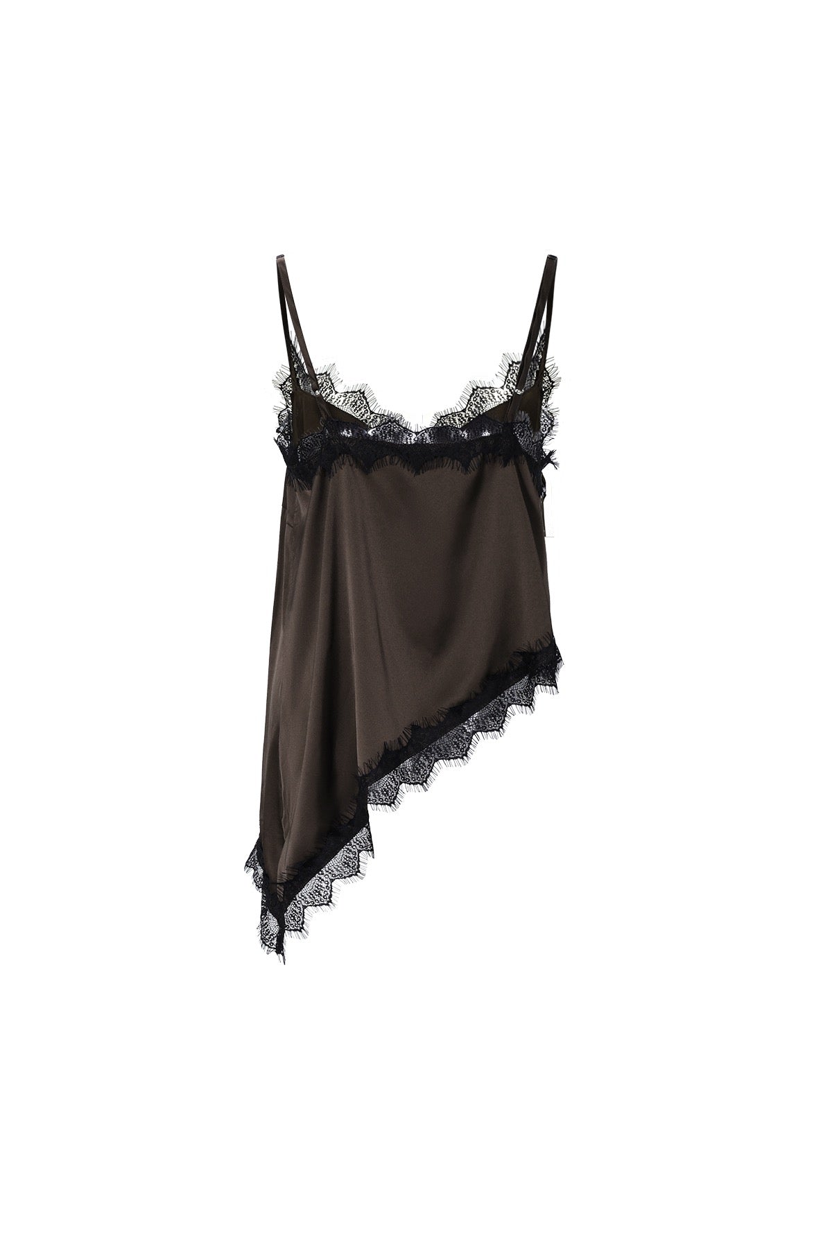 Asymmetrisches Oberteil mit Spitzendetails