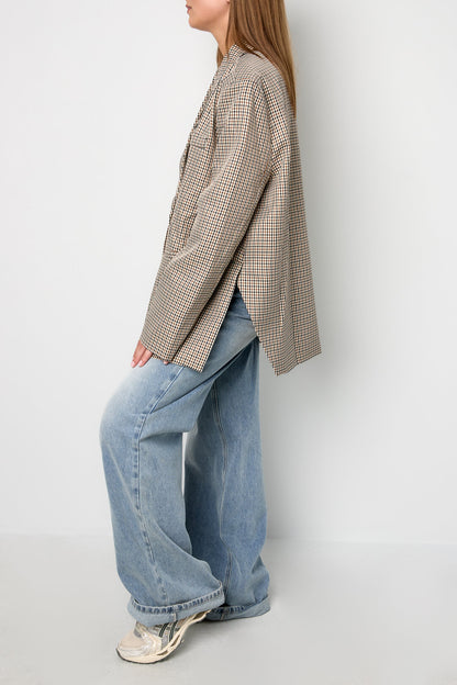 Geruite blazer oversized