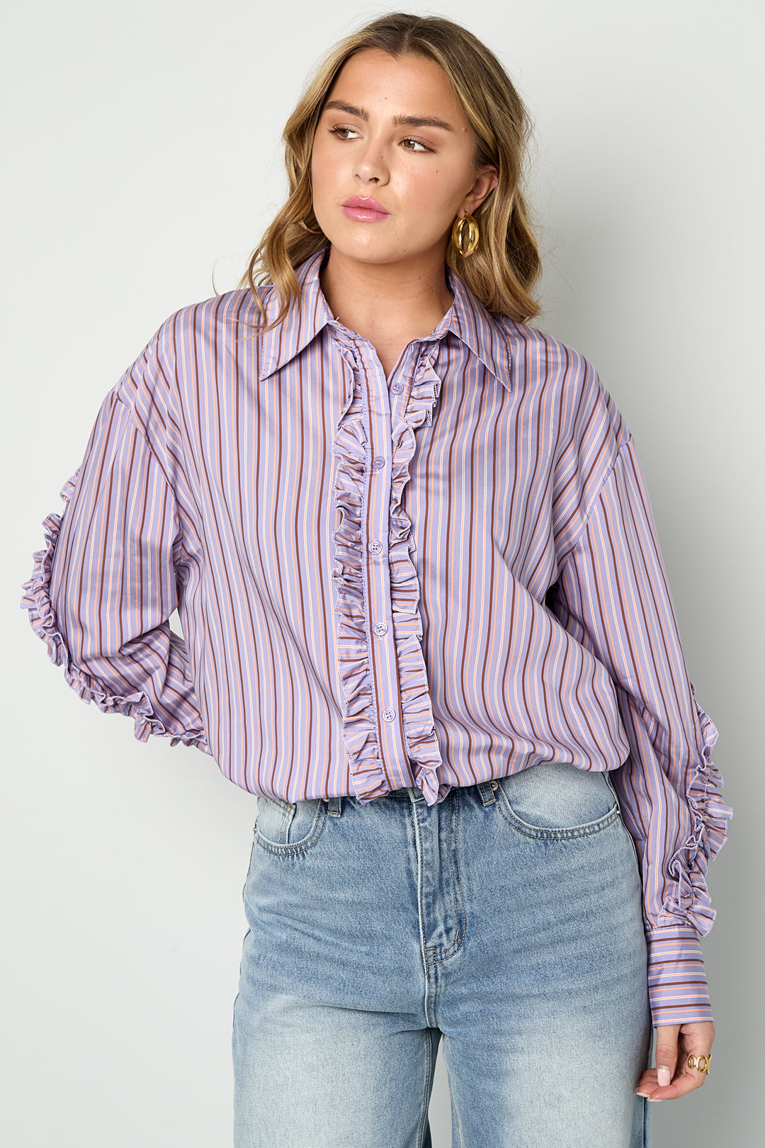 Blouse met ruches