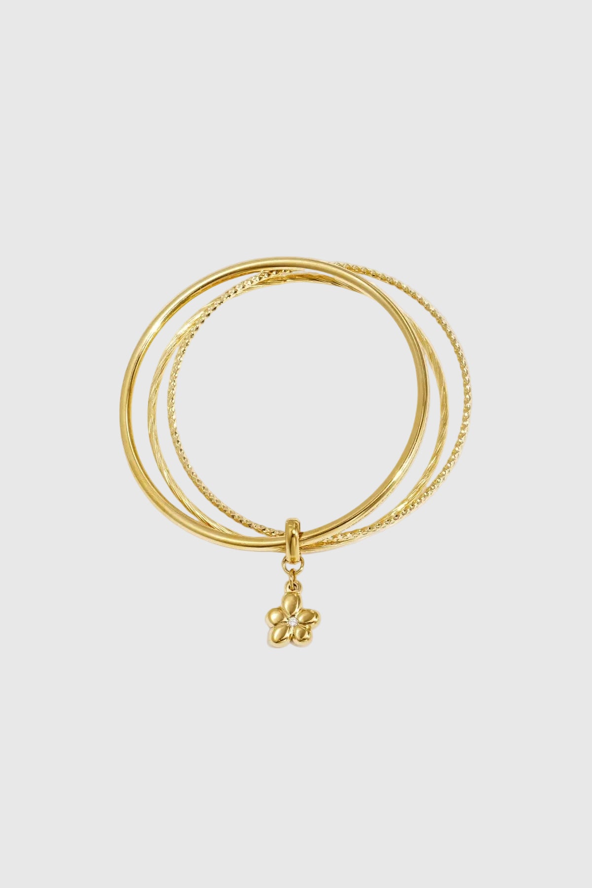 Bangles met hangende bloem charm