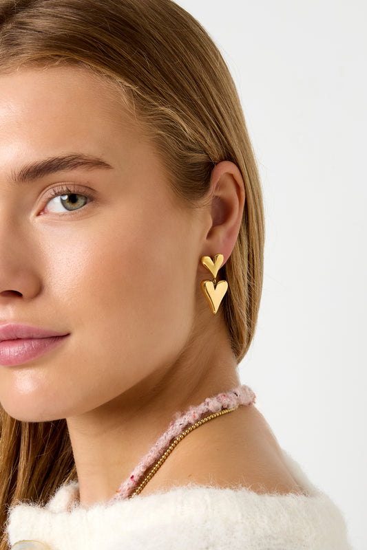 Trendy hartvormige oorbellen dames
