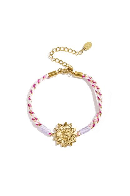 Armbanden met touwbedeltjes, bloemenmotief, casual, vakantie/strand, romantische serie, damessieraden