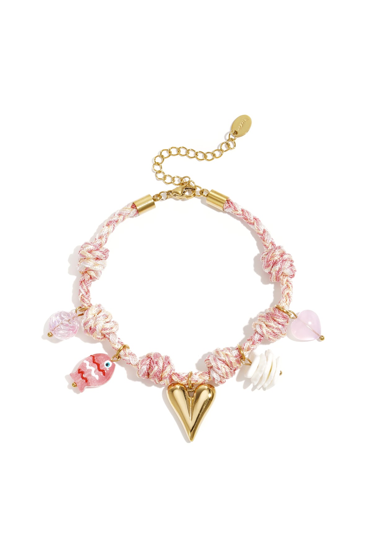 Armbanden met touwbedeltjes, hartjes, zoete, romantische serie voor dagelijks gebruik, damessieraden