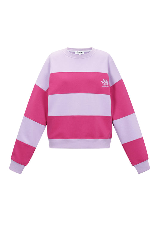 De gestreepte liefdevolle tops