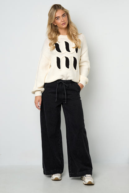 Denim joggingbroek