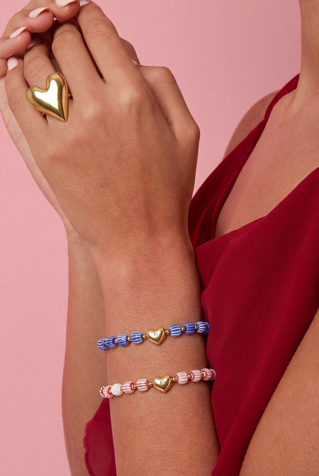 Armbanden met kralen van roestvrij staal, Sweet Daily Romantic-serie, damessieraden