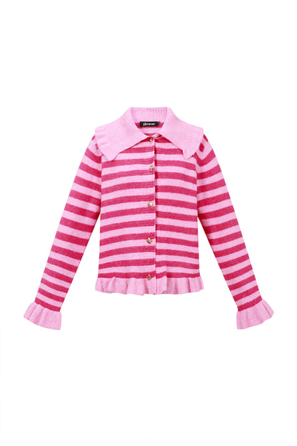 Polyestervezel (polyester) Gebreid vest Strepen Casual Herfst/Winterkleding