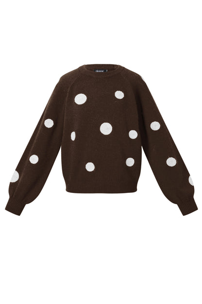 Polyestervezel (polyester) Gebreide truien Stippen Casual Herfst/Winterkleding