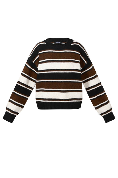 Polyestervezel (polyester) Gebreide truien Strepen Casual Herfst/Winterkleding